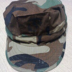 USMC Woodland Camo Field Cap Marine Corps Utility Hat Military Issue